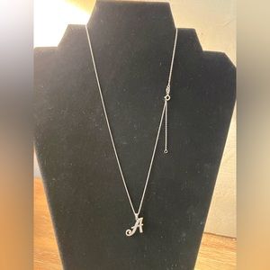 Made in Italy sterling silver “A” Initial necklace